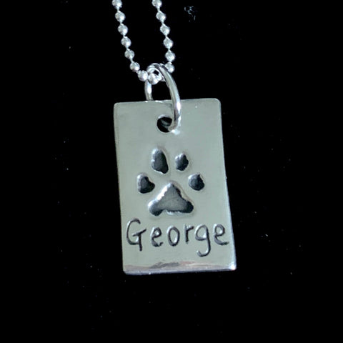 Paw Print Dog Tag