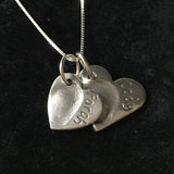 Fingerprint Small & Medium Heart Necklace