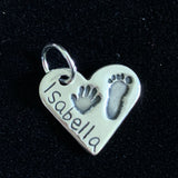 Hand and Foot Heart Charm