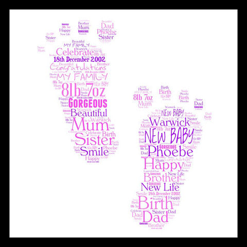 Personalised Footprints WordArt