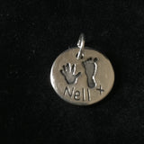 Hand and Foot Round Charm